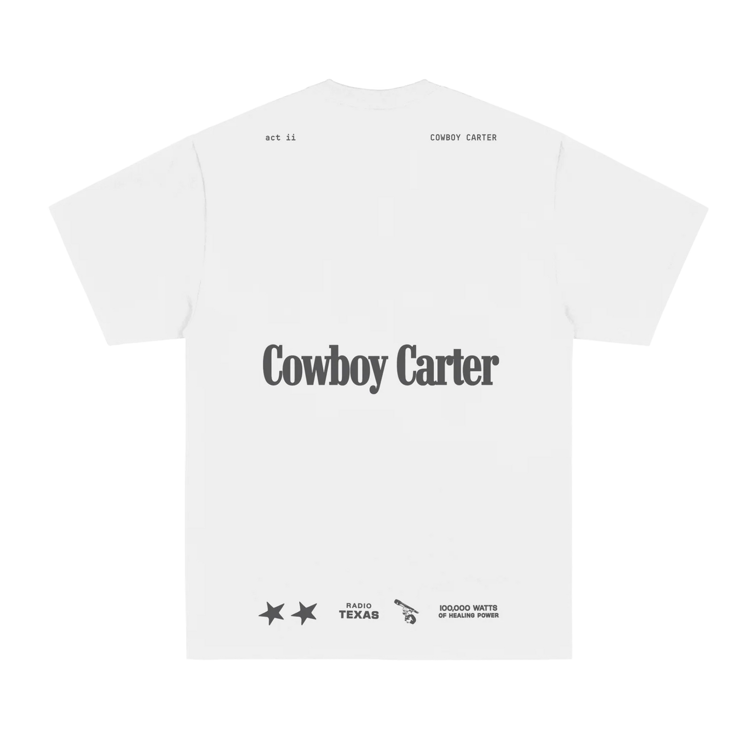 Cowboy Carter Short Sleeve Tee White Beyoncé Official Limited Edition Merch