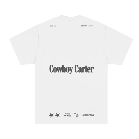 Cowboy Carter Short Sleeve Tee White Beyoncé Official Limited Edition Merch