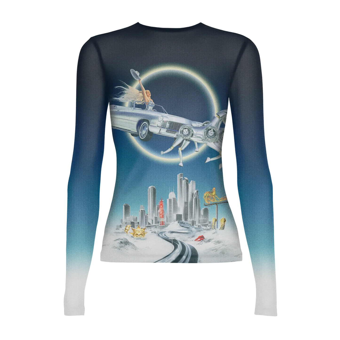 Silver Sleigh Mesh Long Sleeve Beyoncé Official Limited Edition Merch